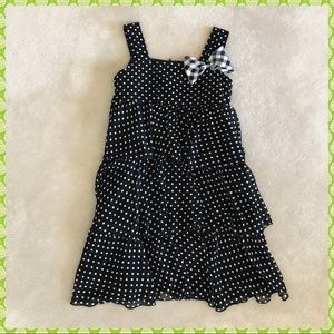 Tiered Ruffled Dress // Black & White Polka Dots